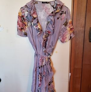 Lovely Day Purple Floral Wrap Dress
